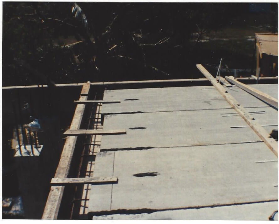Pre-stressed concrete slabs in 1982