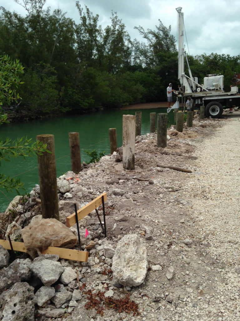 Wood Pilings Set For New Dock